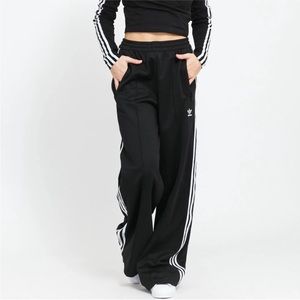 ADIDAS CLASSICS WIDE LEG PANTS size XL black white classic 3 stripes